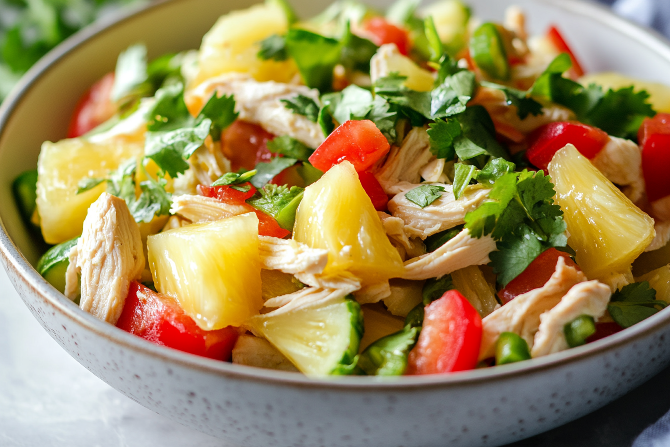 Nutrition Recipes BE FIT JC Tropical chicken salad