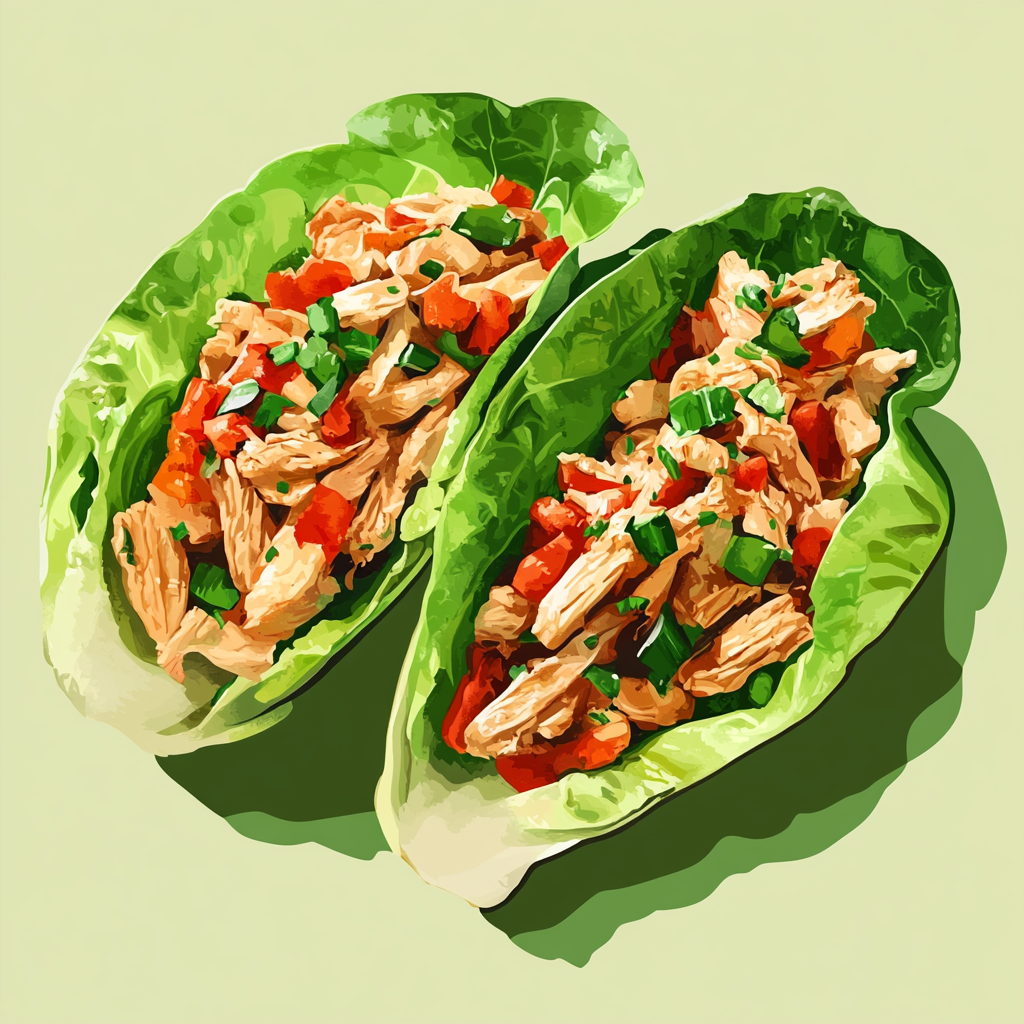 BE FIT JC Shredded Chicken Lettuce Wraps