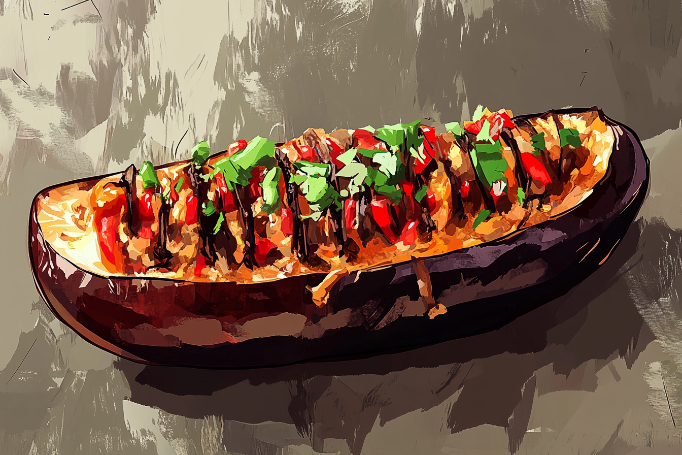 Fitness Recipes BE FIT JC Roasted and Stuffed Eggplant