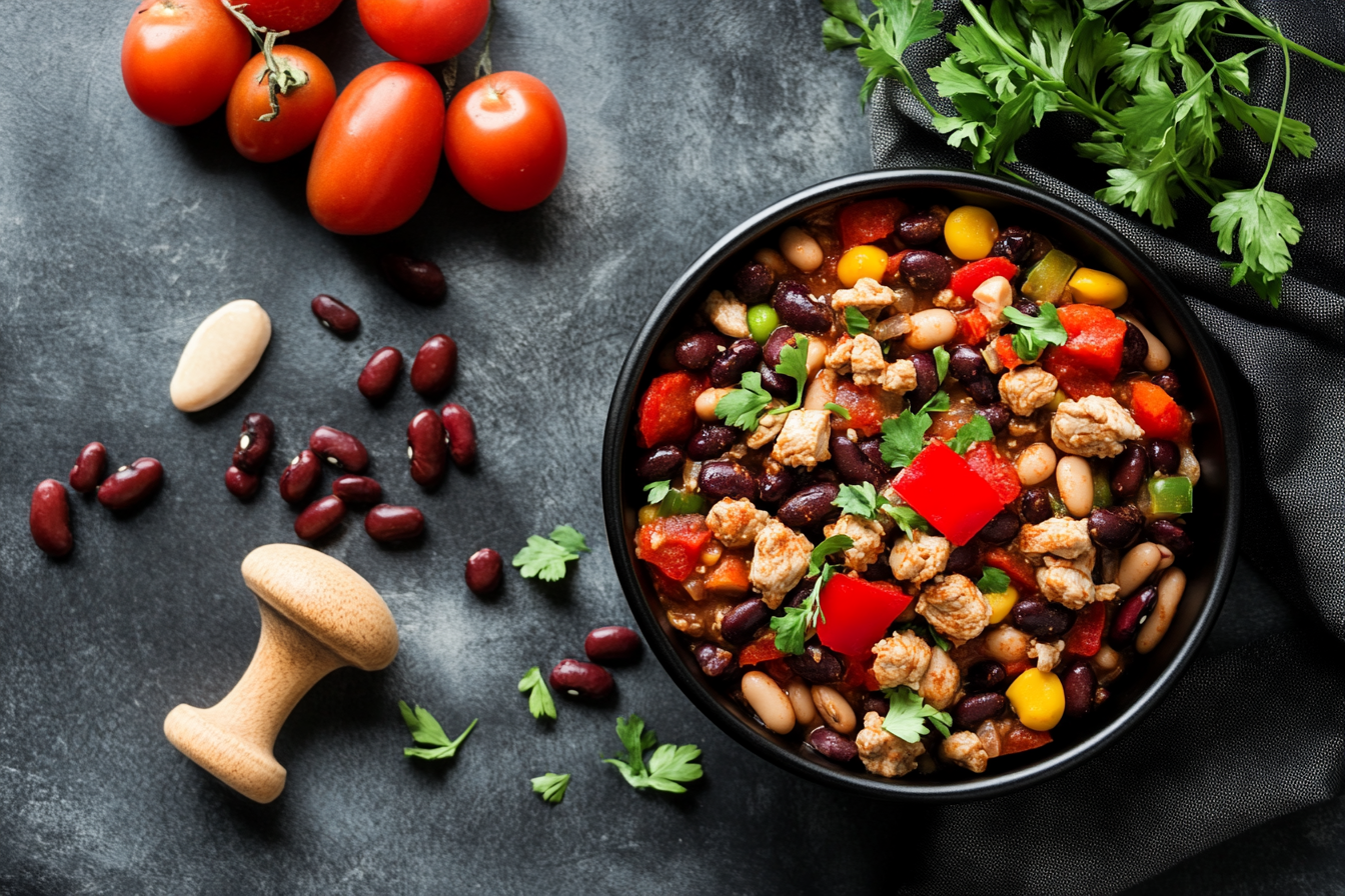 Recipes Nutrition BE FIT JC Two-bean Turkey Chili